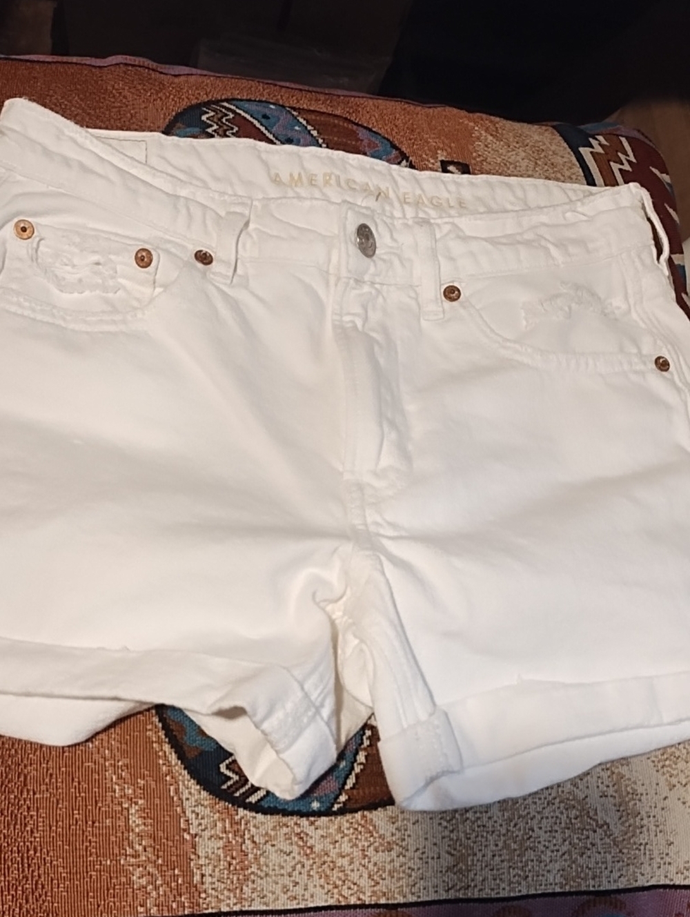 American Eagle Outfitters White Women's Denim Cutoff Shorts